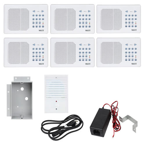 Valet System One Intercom System Kit 6-Room