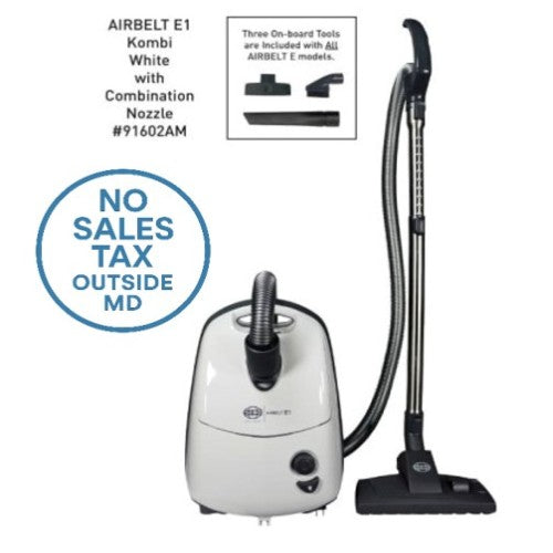Sebo 91602AM Airbelt E1 Kombi Canister Vacuum White
