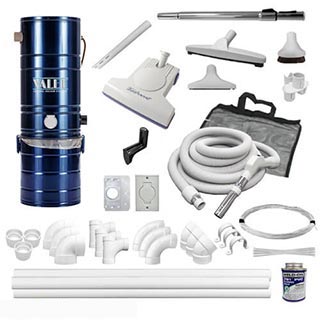 Valet ATQ-160 3-inlet Turbo Central Vacuum Kit