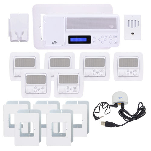 IntraSonic RETRO-MVPAC 5-Room Vertical Intercom Kit White With Bluetooth