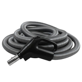Low Voltage Central Vacuum Hose Gas Pump Silver 35 Ft 5 Yr Warranty