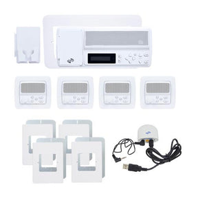 IntraSonic R-MV4PAC 4-Room Vertical Intercom Kit with Bluetooth No Door or Patio White
