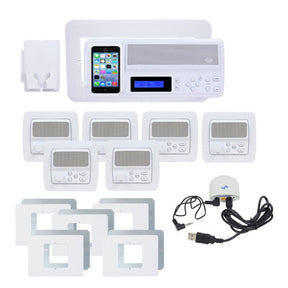 IntraSonic R-MHPAC 5-Room White Horizontal Intercom Kit with Bluetooth No Door