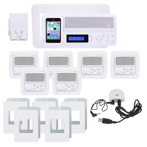 IntraSonic R-MVPAC 5-Room White Vertical Intercom Kit with Bluetooth No Door