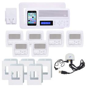 IntraSonic R-MVPAC 5-Room White Vertical Intercom Kit with Bluetooth No Door